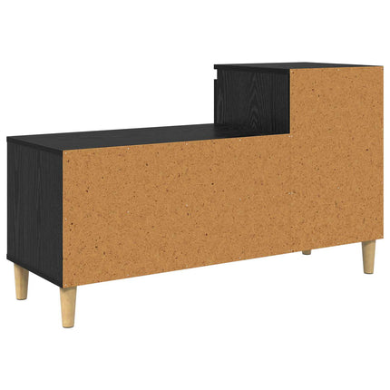 Skoskåp med låda Svart Ek 102 x 36 x 60 cm Konstruerat trä