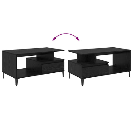 Kaffeebord Svart Ek 90 x 49 x 45 cm Konstruerat trä