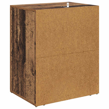 Nattduksbord Gammalt trä 35 x 50 x 60 cm Konstruerat trä