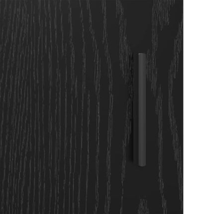 Sideboard Svart ek 80 x 30 x 60 cm Konstruerat trä