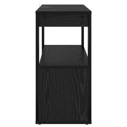 Sideboard Svart ek 80 x 30 x 60 cm Konstruerat trä