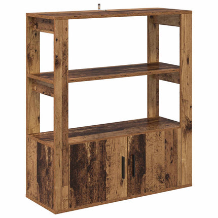 Sideboard Gammalt trä 30 x 80 x 90 cm Konstruerat trä