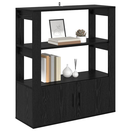 Sideboard Svart ek 30 x 80 x 90 cm Konstruerat trä