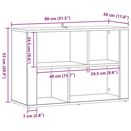 Sideboard Gammalt trä 80 x 30 x 53 cm Konstruerat trä