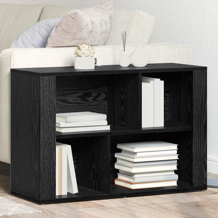 Sideboard Svart Ek 80 x 30 x 53 cm Konstruerat trä