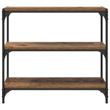 Bokskåp Gammalt trä 80 x 33 x 70,5 cm Konstruerat trä och järn
