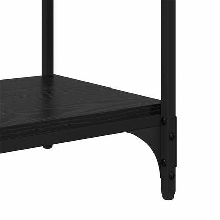 TV-skåp Svart Ek 100x33x41cm Konstruerat trä och järn