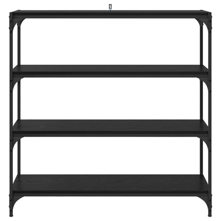 Bokskåp Svart Ek 100 x 33 x 100 cm Konstruerat trä och järn