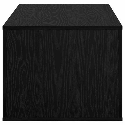 Kaffeebord med låda Svart Ek 80 x 50 x 40 cm Konstruerat trä