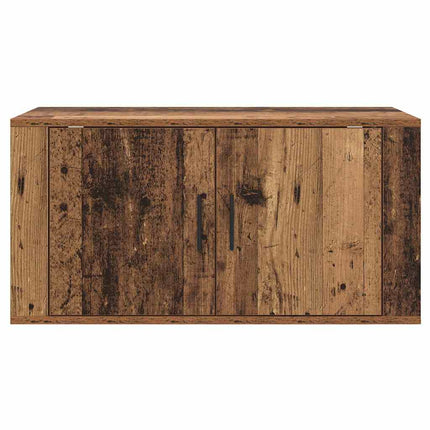 Väggmonterat TV-förråd Gammalt trä 80 x 34.5 x 40 cm