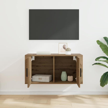 Väggmonterat TV-förråd artisan ek 80 x 34.5 x 40 cm