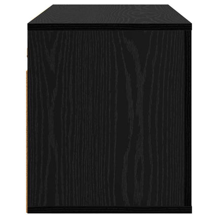 Väggmonterat TV-förråd Väggmonterad Svart ek 80 x 34.5 x 40 cm