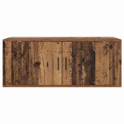 Väggmonterat TV-förråd 100 x 34,5 x 40 cm Gammalt trä