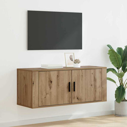 Väggmonterat TV-förråd Artisan Ek 100 x 34,5 x 40 cm