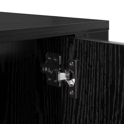 Väggmonterat TV-förråd Väggmonterad Svart Ek 100 x 34,5 x 40 cm