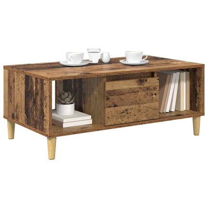 Kaffeebord Gammalt trä 90 x 50 x 26.5 cm Konstruerat trä