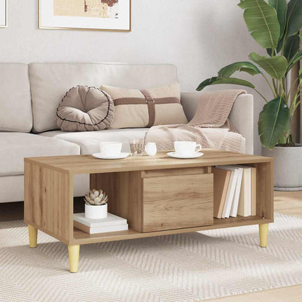 Kaffeebord Artisan Ek 90 x 50 x 26.5 cm Konstruerat trä