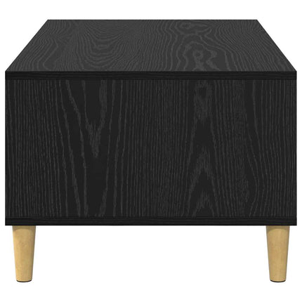 Kaffeebord med låda Svart Ek 90 x 50 x 26.5 cm Konstruerat trä