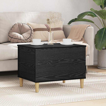 Nattduksbord Svart Ek 60 x 44,5 x 45 cm Konstruerat trä