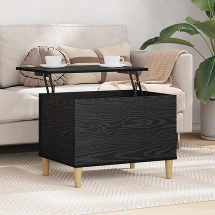 Nattduksbord Svart Ek 60 x 44,5 x 45 cm Konstruerat trä