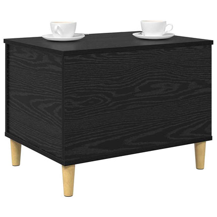 Nattduksbord Svart Ek 60 x 44,5 x 45 cm Konstruerat trä