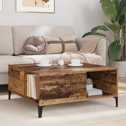 Kaffeebord Gammalt trä 80 x 80 x 36,5 cm Konstruerat trä
