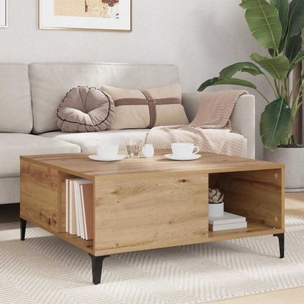 Kaffeebord Artisan Ek 80 x 80 x 36,5 cm Konstruerat trä