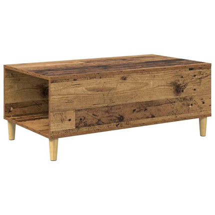 Kaffeebord med låda Gammalt trä 90 x 50 x 35 cm Konstruerat trä