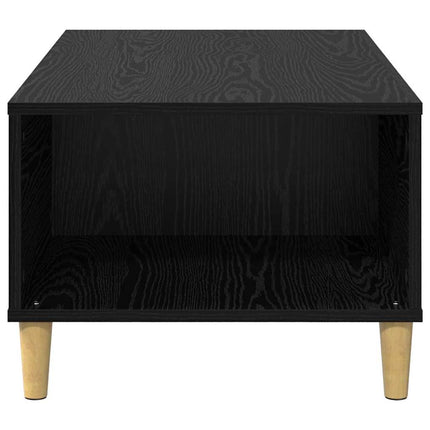 Kaffeebord med låda Svart Ek 90 x 50 x 35 cm Konstruerat trä