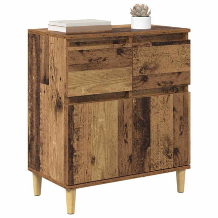 Sideboard med låda Gammalt trä 60 x 35 x 70 cm Konstruerat trä