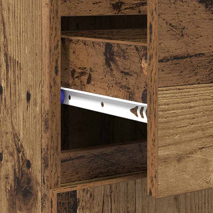 Sideboard Gammalt trä 60 x 35 x 70 cm Konstruerat trä och järn