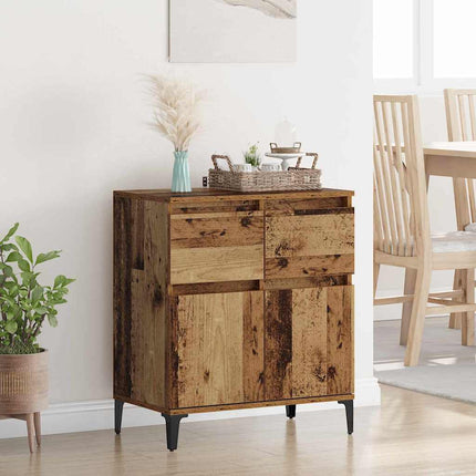 Sideboard Gammalt trä 60 x 35 x 70 cm Konstruerat trä och järn