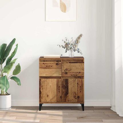 Sideboard Gammalt trä 60 x 35 x 70 cm Konstruerat trä och järn