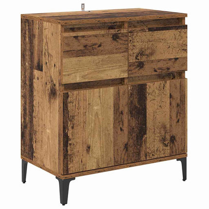 Sideboard Gammalt trä 60 x 35 x 70 cm Konstruerat trä och järn