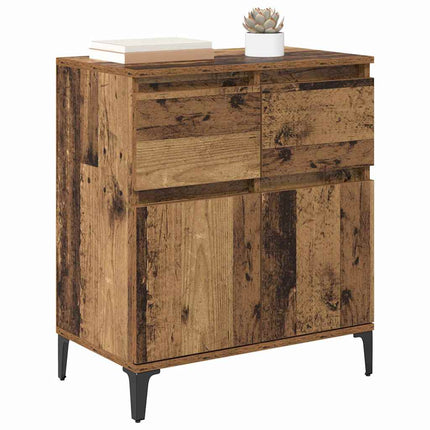 Sideboard Gammalt trä 60 x 35 x 70 cm Konstruerat trä och järn