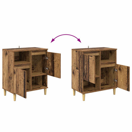 Sideboard Gammalt trä 35 x 60 x 70 cm Konstruerat trä