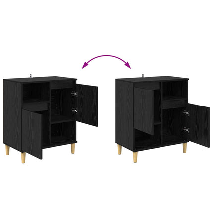 Sideboard Svart ek 35 x 60 x 70 cm Konstruerat trä