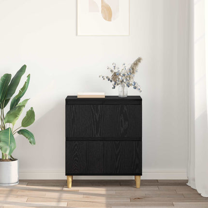 Sideboard Svart Ek 60 x 35 x 70 cm Konstruerat trä