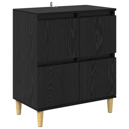 Sideboard Svart Ek 60 x 35 x 70 cm Konstruerat trä