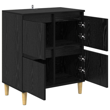Sideboard Svart Ek 60 x 35 x 70 cm Konstruerat trä