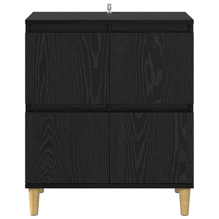 Sideboard Svart Ek 60 x 35 x 70 cm Konstruerat trä