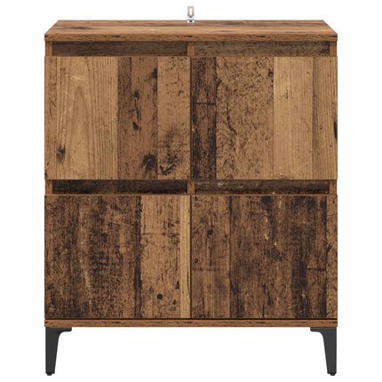 Sideboard Gammalt trä 60 x 35 x 70 cm Konstruerat trä och järn