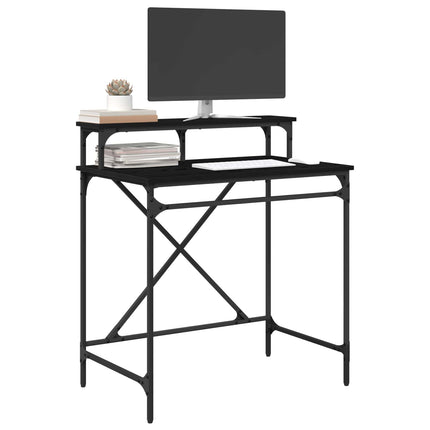 Skrivbord Svart Ek 80 x 50 x 90 cm Konstruerat trä