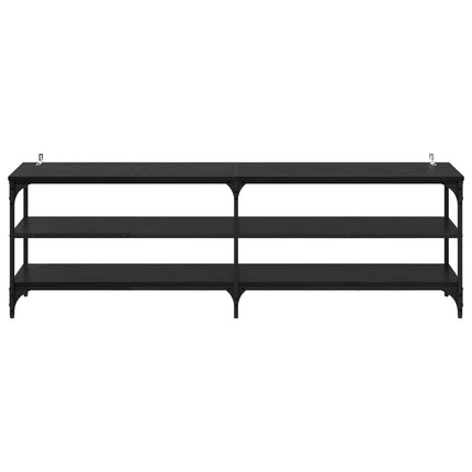 TV-skåp Svart Ek 160 x 30 x 50 cm Konstruerat trä och järn