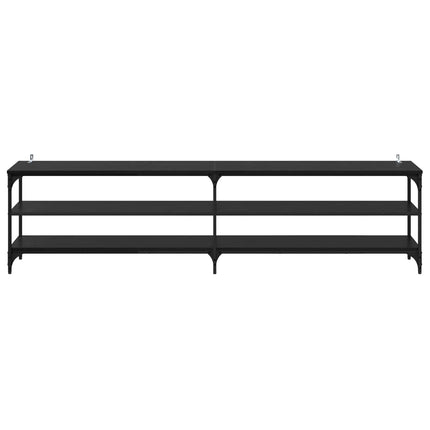 TV-skåp Svart Ek 200 x 30 x 50 cm Konstruerat trä och järn