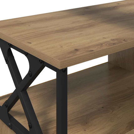 TV-skåp Artisan Ek 90 x 33 x 45 cm Konstruerat trä och stål