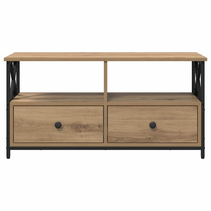 TV-skåp Artisan Ek 90 x 33 x 45 cm Konstruerat trä och stål