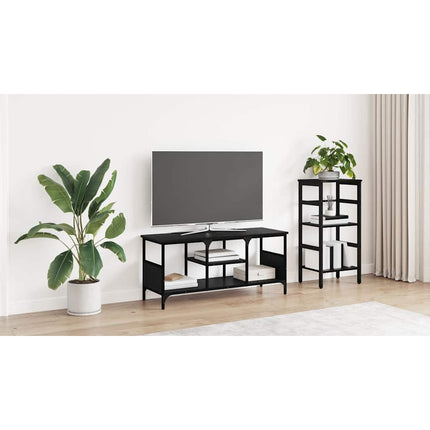 TV-skåp Svart Ek 100 x 35 x 45 cm Konstruerat trä och järn