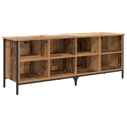 Skoskåp Gammalt trä 131 x 35 x 50 cm Konstruerat trä och järn