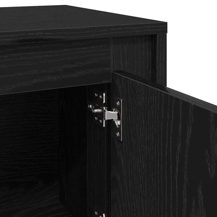 TV-skåp Svart Ek 102 x 35 x 45 cm Konstruerat trä